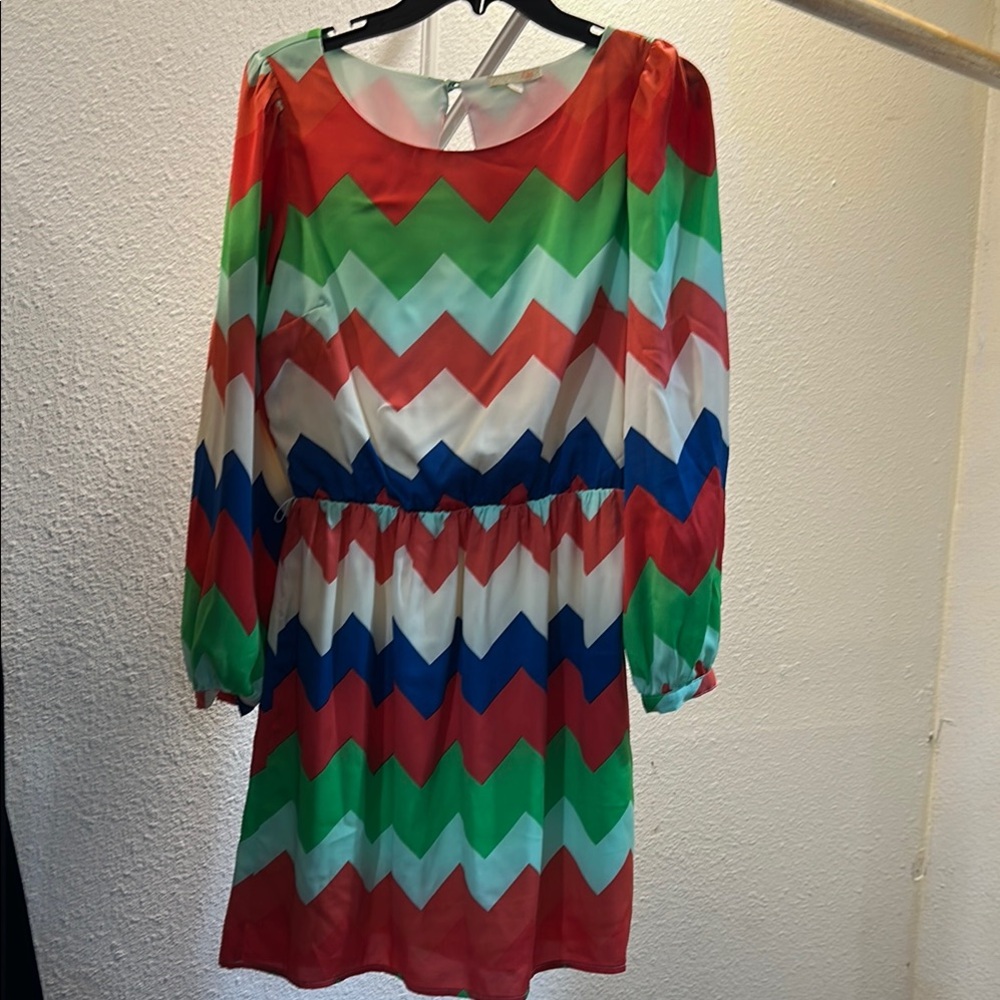 Gianni Bini Multicolor Chevron Mini Dress